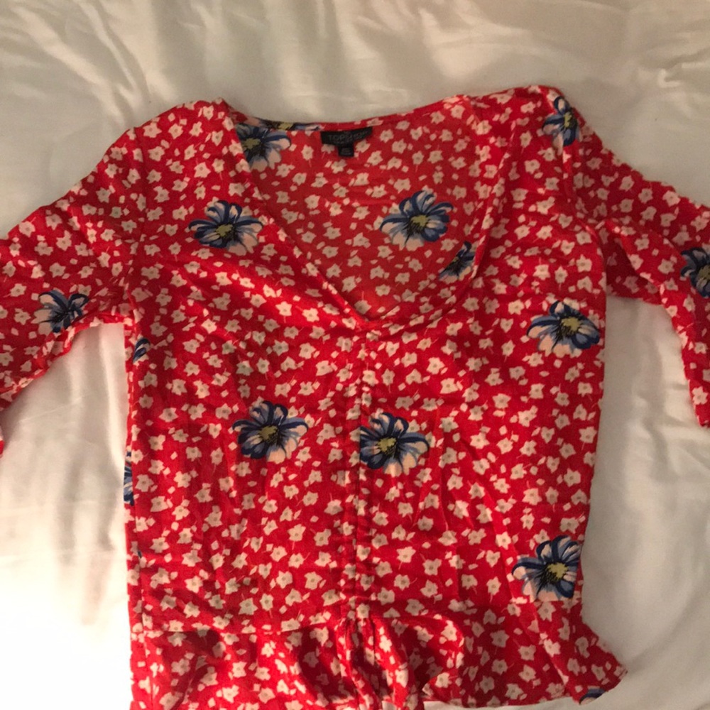 Topshop floral blouse